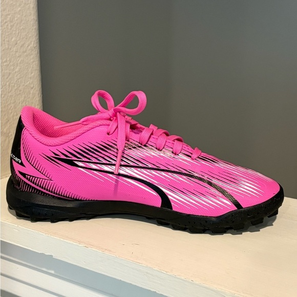 Puma Ultra Play Tt Jr Kids Indoor Cleats shoes 107779-01 Pink Sz 2.5 - Picture 5 of 9